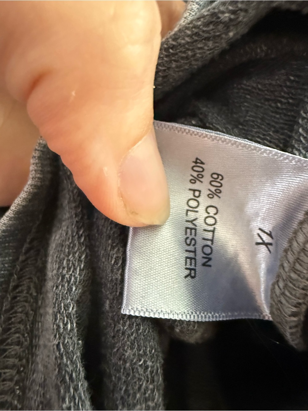 Jane and Delancey 1x Washed Gray V-Neck Puff Sleeve Top - Picture 4 of 5